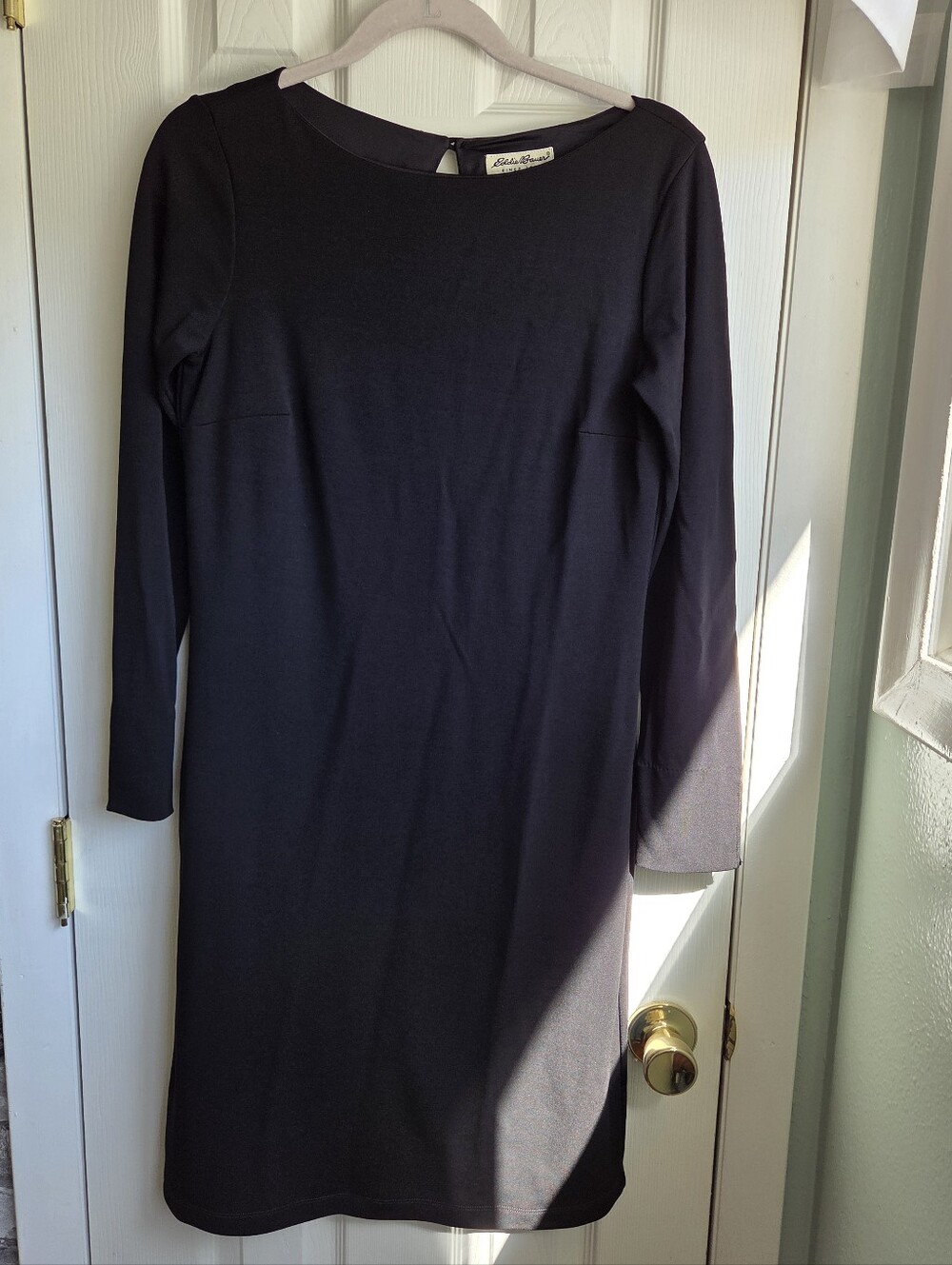 Eddie Bauer Black Long-Sleeve Sheath Dress